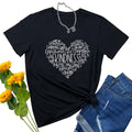 YITAN Women Graphic Tees Cute Shirts Casual Cotton Clothes Black Small