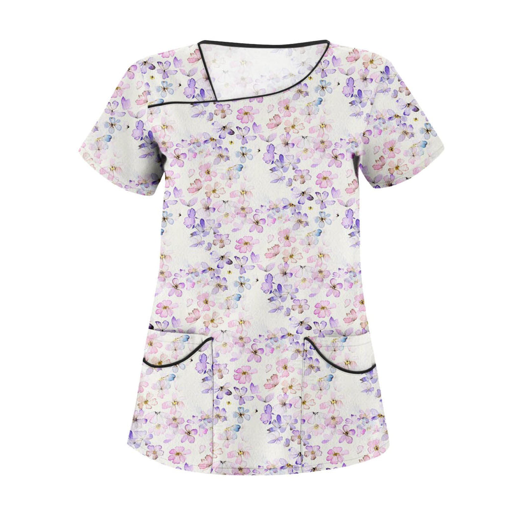 Scrubs for Women Scrub Tops Plus Size Scrubs Plus Size Scrubs for Women Scrub Tops Women Stretchy White Tops for Women 2024 T Shirt Y2k Clothes Athletic Tops for Women Womens Tops（1-PinkXL）