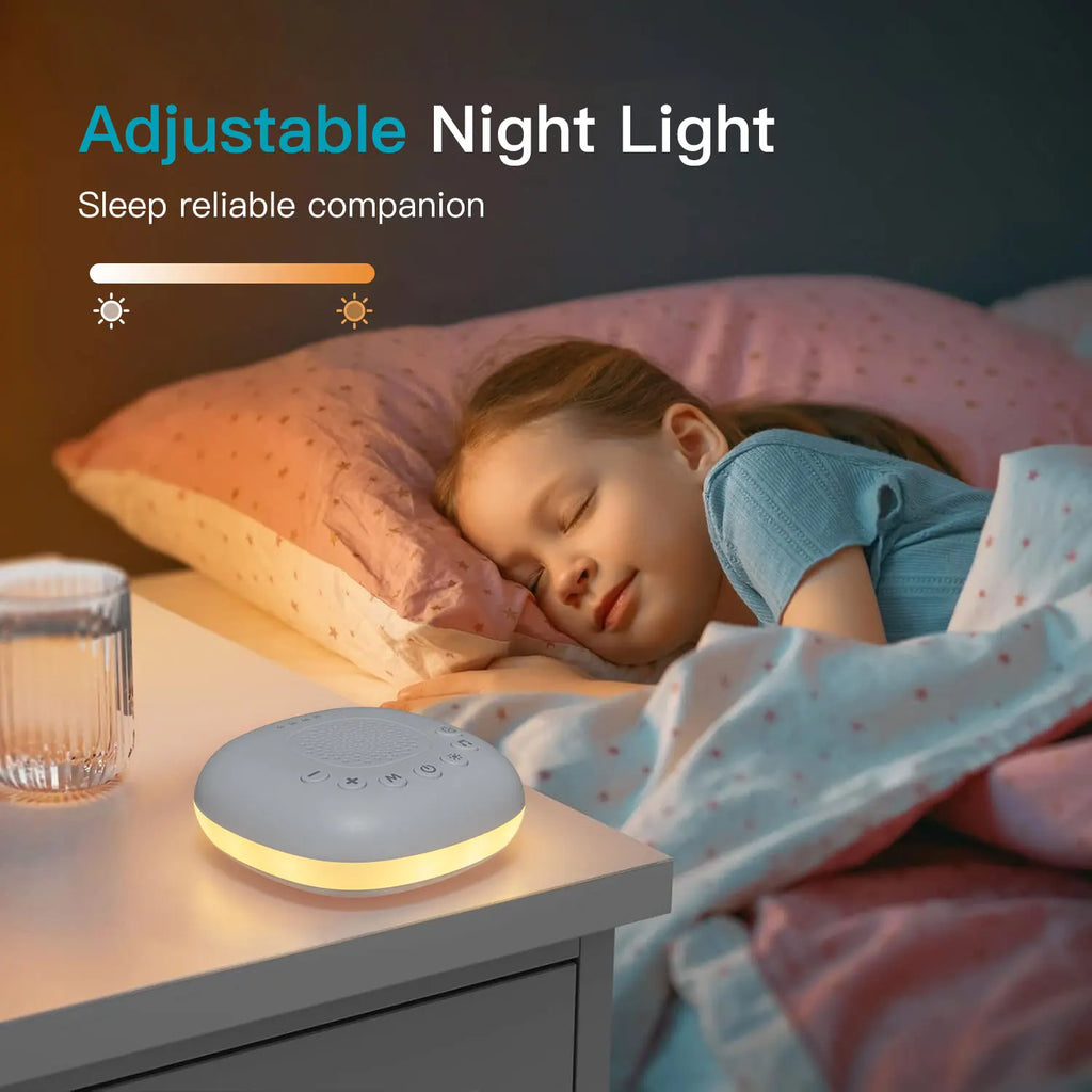 White Noise Sound Machine with 24/20 Soothing Sounds Sleep Aid for Babies Kids Adults  Rechargeable Night Light Newborn Gifts