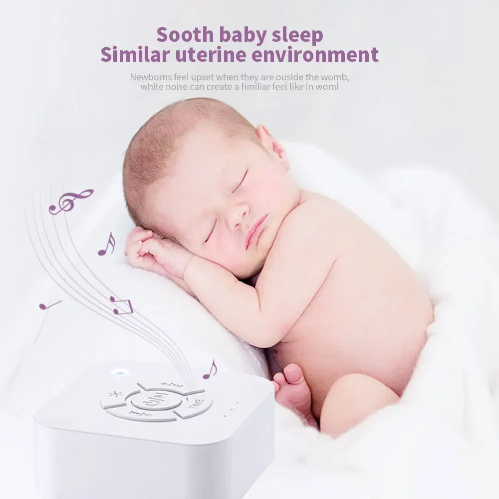9 Soothing Sounds White Noise Sound Machine Sleep Soother With Breathing Light Timer Type-C Charging For Baby Home Office Travel