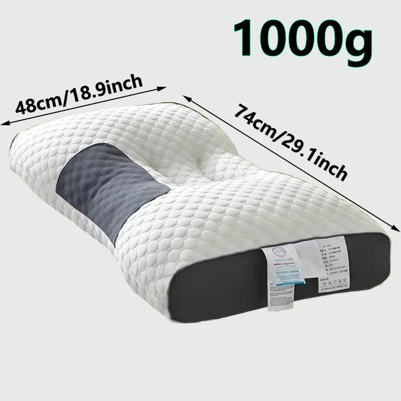 Neck Pillow Help Sleep And Protect The Pillow Neck Cervical Orthopedic Household Soybean Fiber SPA Massage Pillow For Sleeping