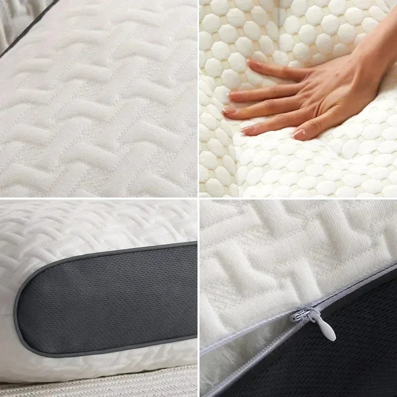 Neck Pillow Help Sleep And Protect The Pillow Neck Cervical Orthopedic Household Soybean Fiber SPA Massage Pillow For Sleeping