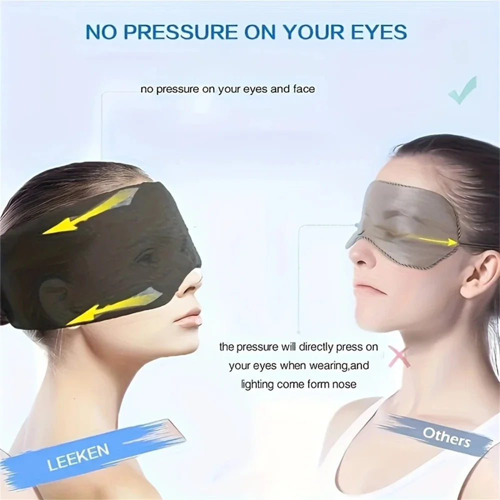 1pcs Sleeping Mask Breathable and Pressure-reducing Soft Portable Travel Mask Lunch Break Eye Cover