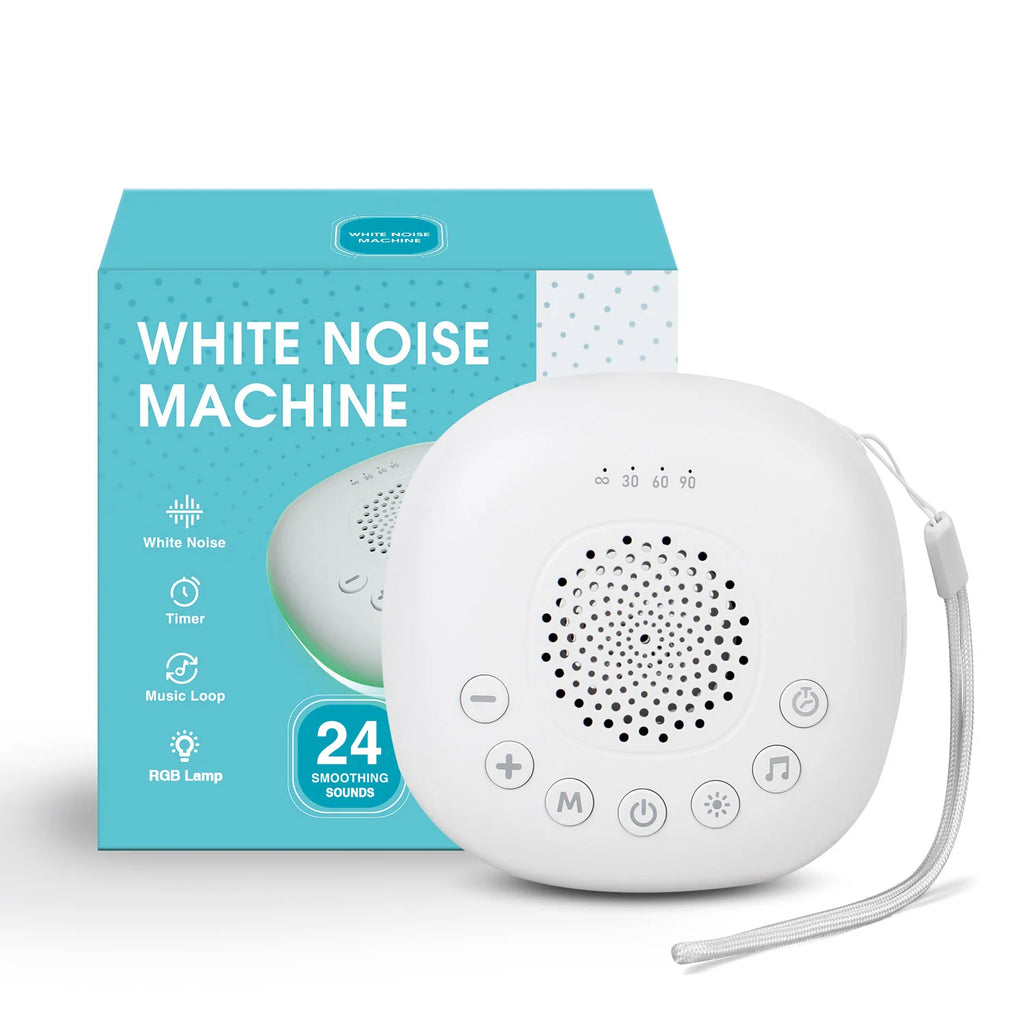 White Noise Sound Machine with 24/20 Soothing Sounds Sleep Aid for Babies Kids Adults  Rechargeable Night Light Newborn Gifts