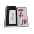 Jade Roller Electric Massager 2-in-1 V Face Lifting Tool for Slimming Anti-Aging Puffiness Relief Double Chin Reduction