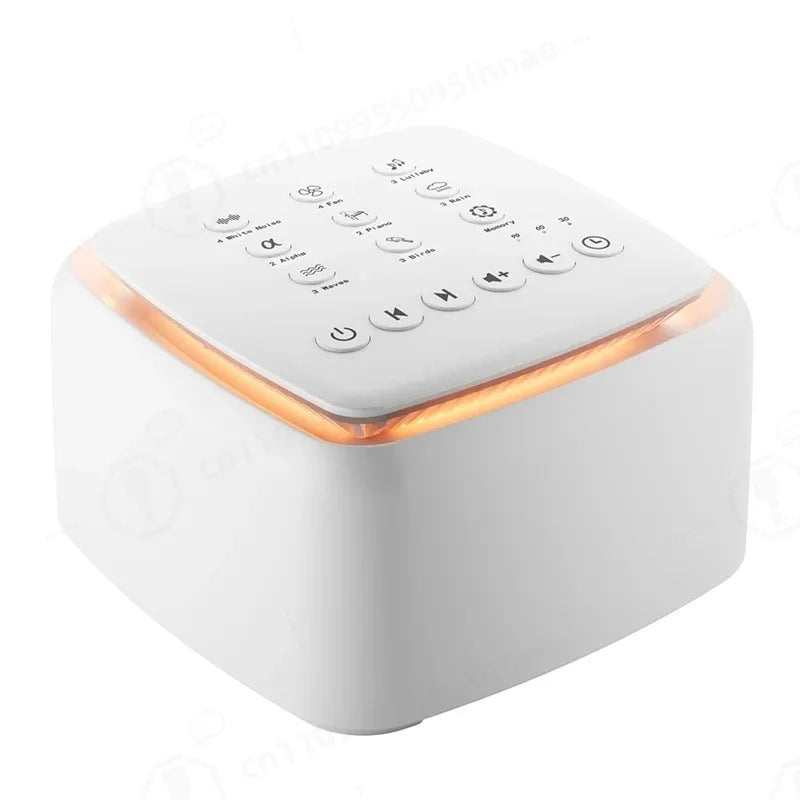 White Noise Machine Rechargeable Sound Device with 30 Soothing Sounds & Warm Light for Better Sleep