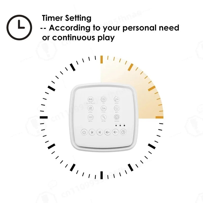 White Noise Machine Rechargeable Sound Device with 30 Soothing Sounds & Warm Light for Better Sleep