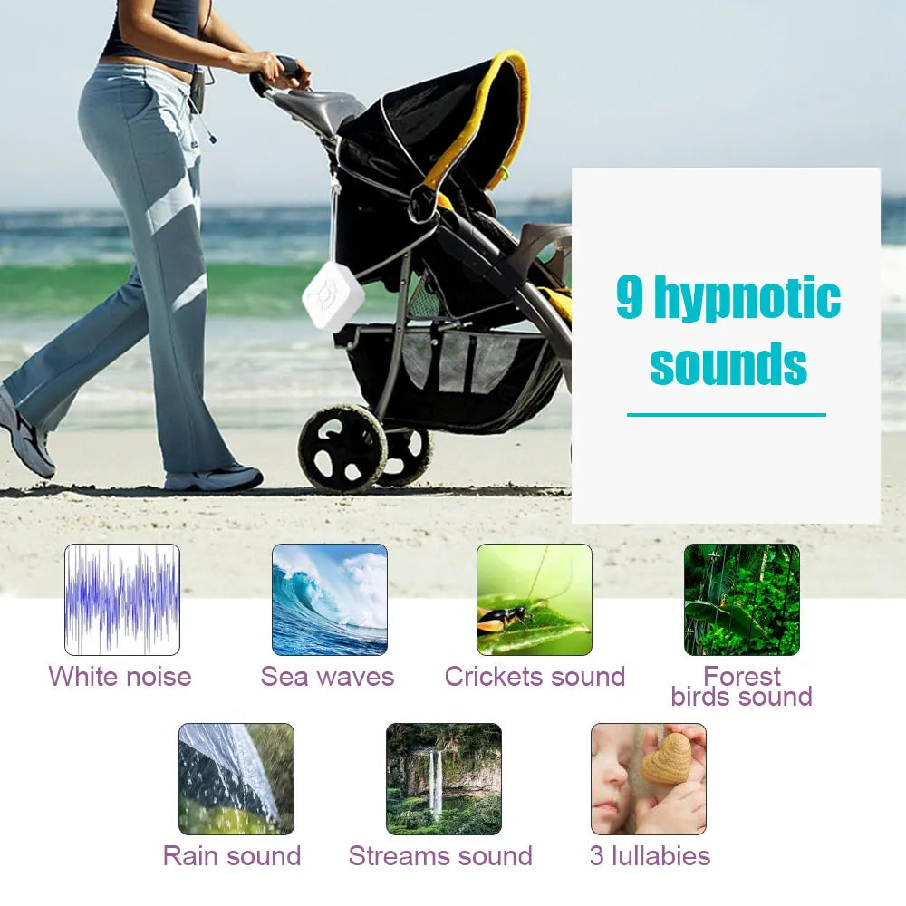 9 Soothing Sounds White Noise Sound Machine Sleep Soother With Breathing Light Timer Type-C Charging For Baby Home Office Travel