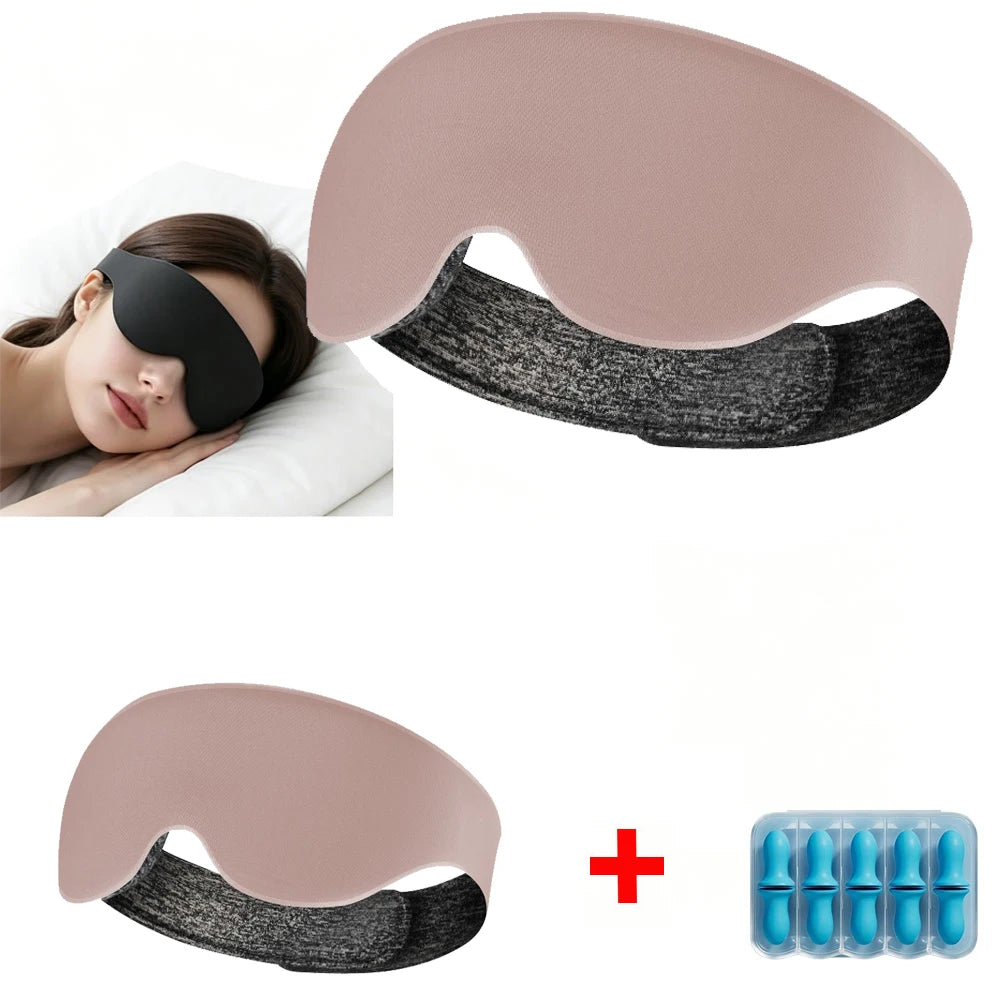 Sleep Mask for Sleeping - 3D Breathable Soft Comfortable Eye Mask Light Blocking  Insomnia Relief,Adjustable Strap