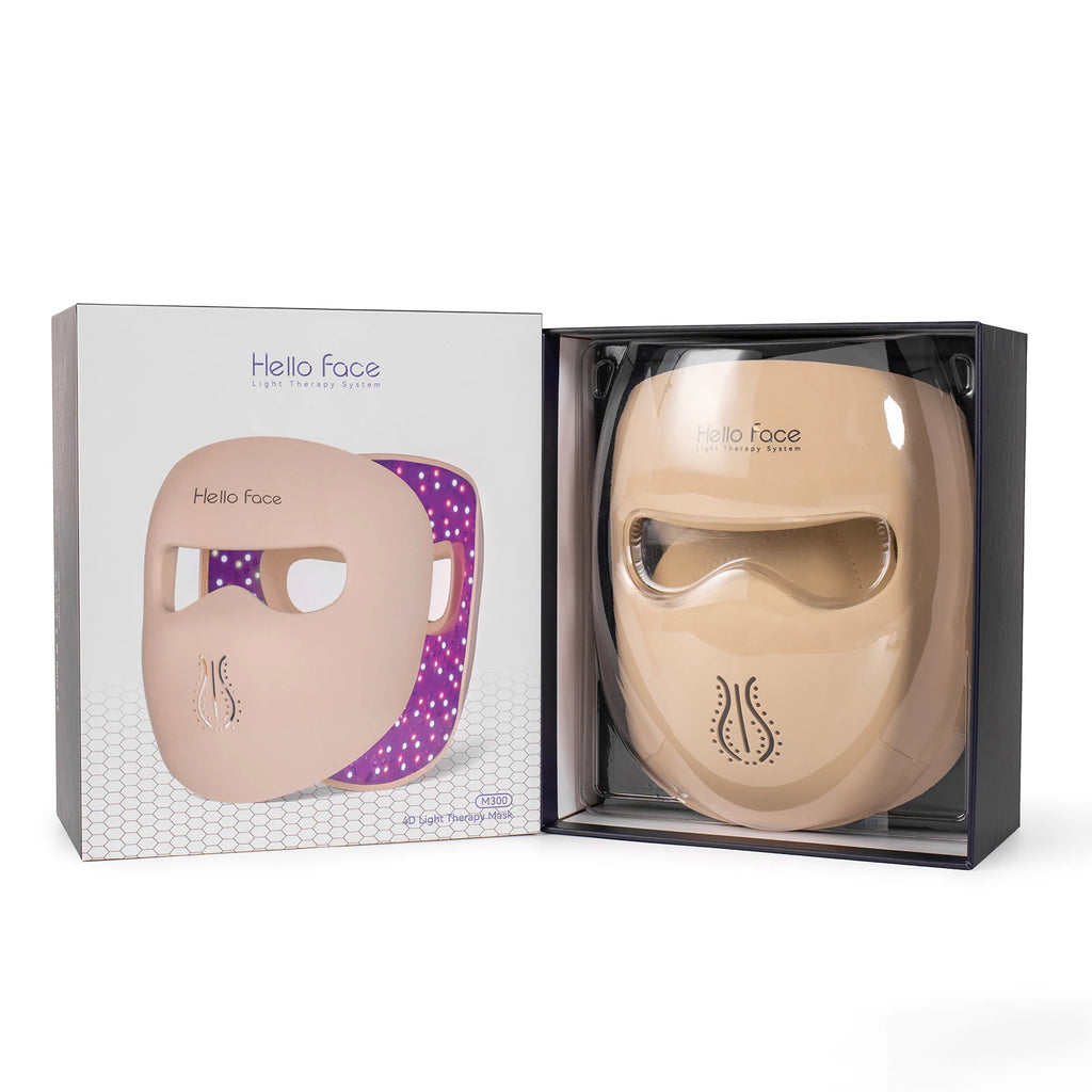Hello Face M300 4D LED Face Mask, Silicone Frame Skin-Friendly Material