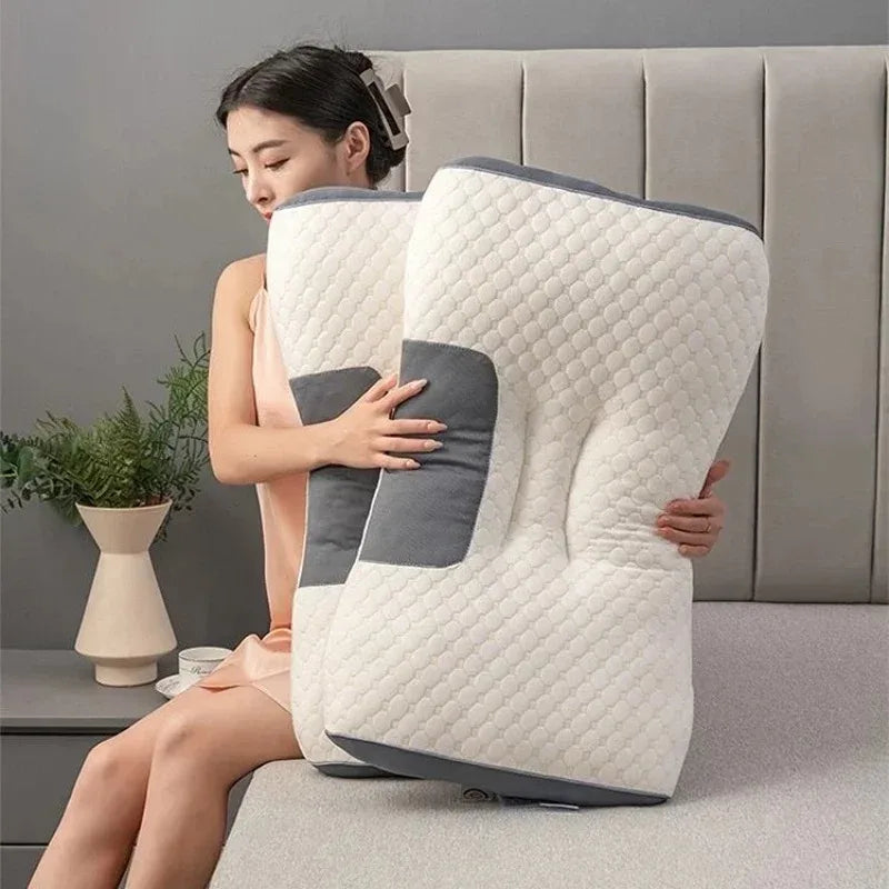 Neck Pillow Help Sleep And Protect The Pillow Neck Cervical Orthopedic Household Soybean Fiber SPA Massage Pillow For Sleeping
