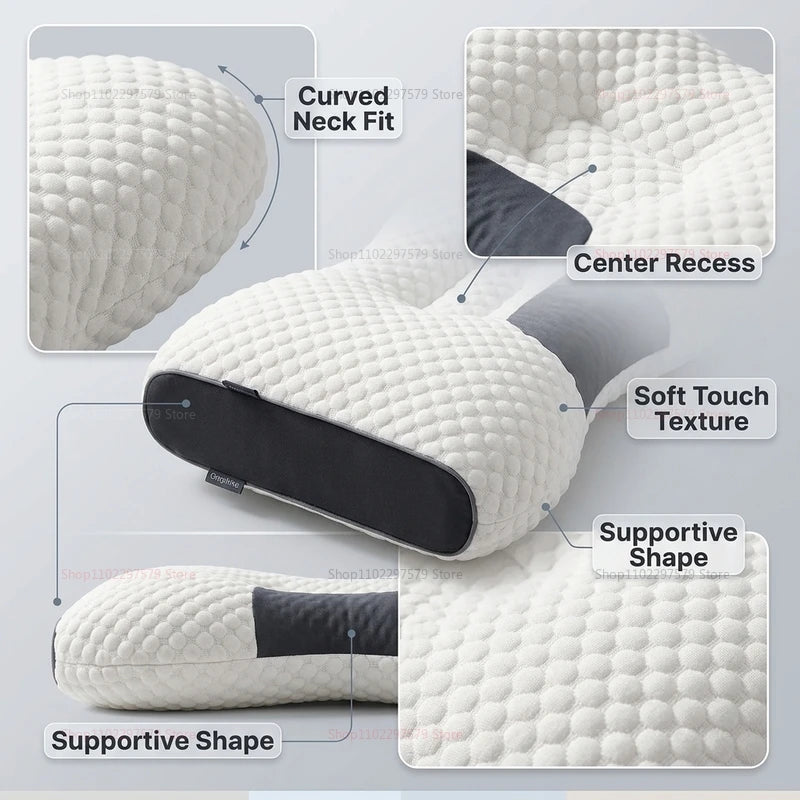 Neck Massage Pillow Orthopedic Cervical Neck Support Pillow Household SPA Relax Neck Pillow Travel Help Improve Sleep Quality