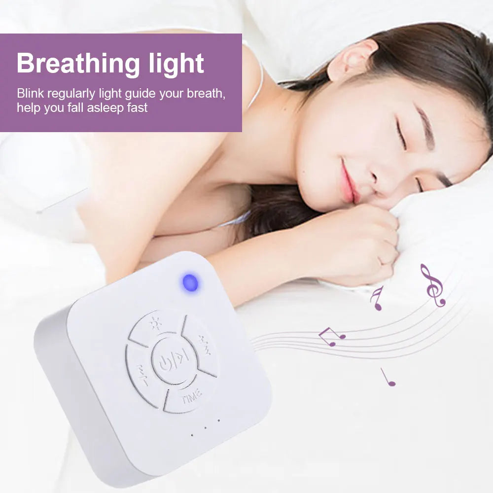 9 Soothing Sounds White Noise Sound Machine Sleep Soother With Breathing Light Timer Type-C Charging For Baby Home Office Travel