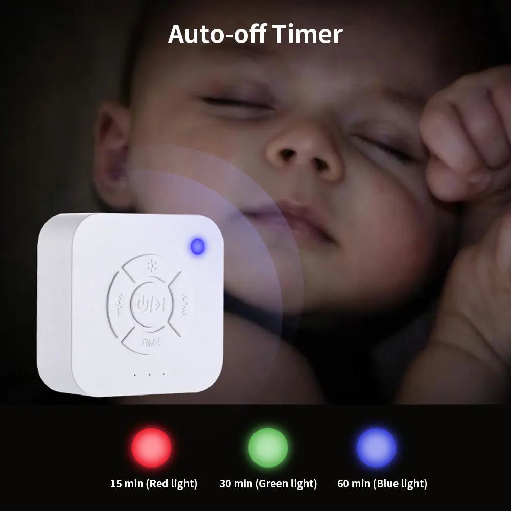 9 Soothing Sounds White Noise Sound Machine Sleep Soother With Breathing Light Timer Type-C Charging For Baby Home Office Travel