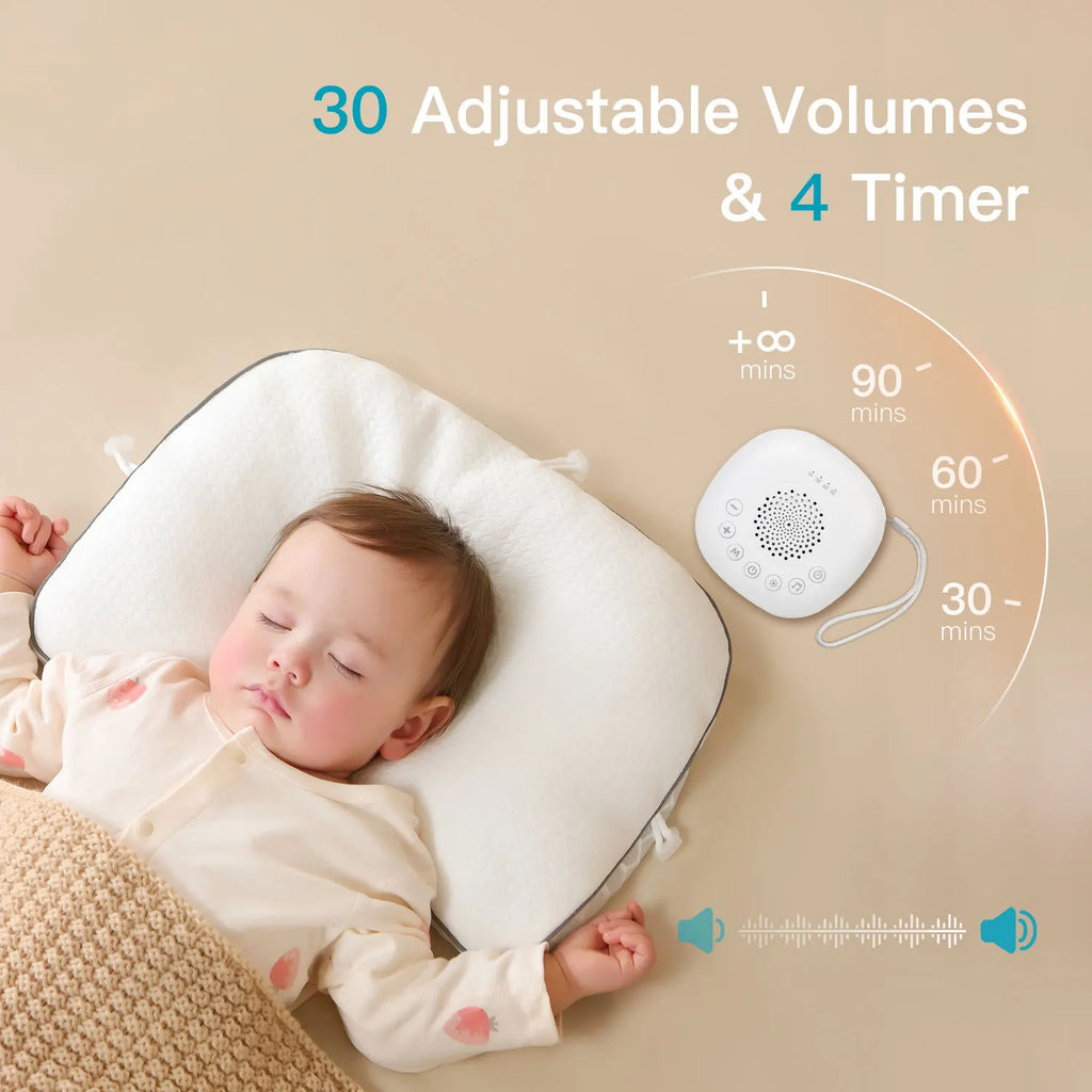 White Noise Sound Machine with 24/20 Soothing Sounds Sleep Aid for Babies Kids Adults  Rechargeable Night Light Newborn Gifts