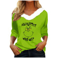 Sexy Christmas Outfits for Women Funny Christmas Shirts for Women Western Shirts for Women Womens Long Sleeve Tops Plus Size Fleece Collar V Neck T Shirts Women Christmas Sweater(CyanXXXL)