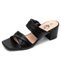 Trary Fashion Womens Sandals Square Toe White Nude Black Heels for Women Strappy Heels for Women Comfortable Sandals for Women Dressy Summer Chunky Block Heels for Women